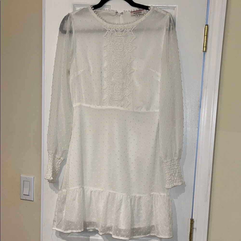 ANDREE BY UNIT White Mini Dress